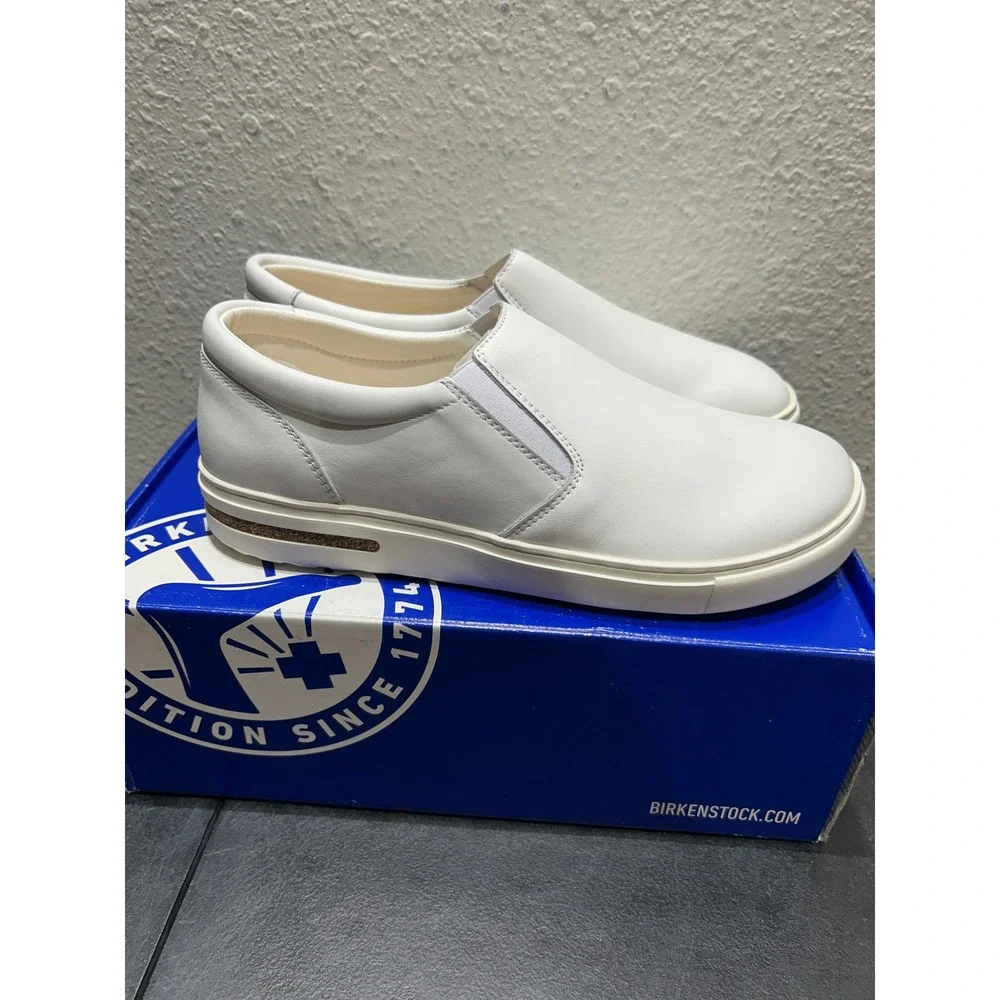 Birkenstock Oswego Natural Leather White EU 40 US L9 M7 Womens Mens